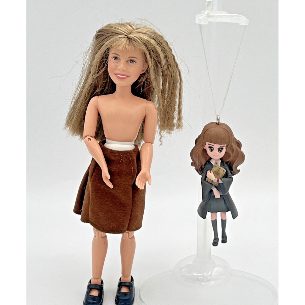 Harry Potter HERMIONE WIZARD SWEETS Doll 54869 2001 & Christmas Tree Ornament